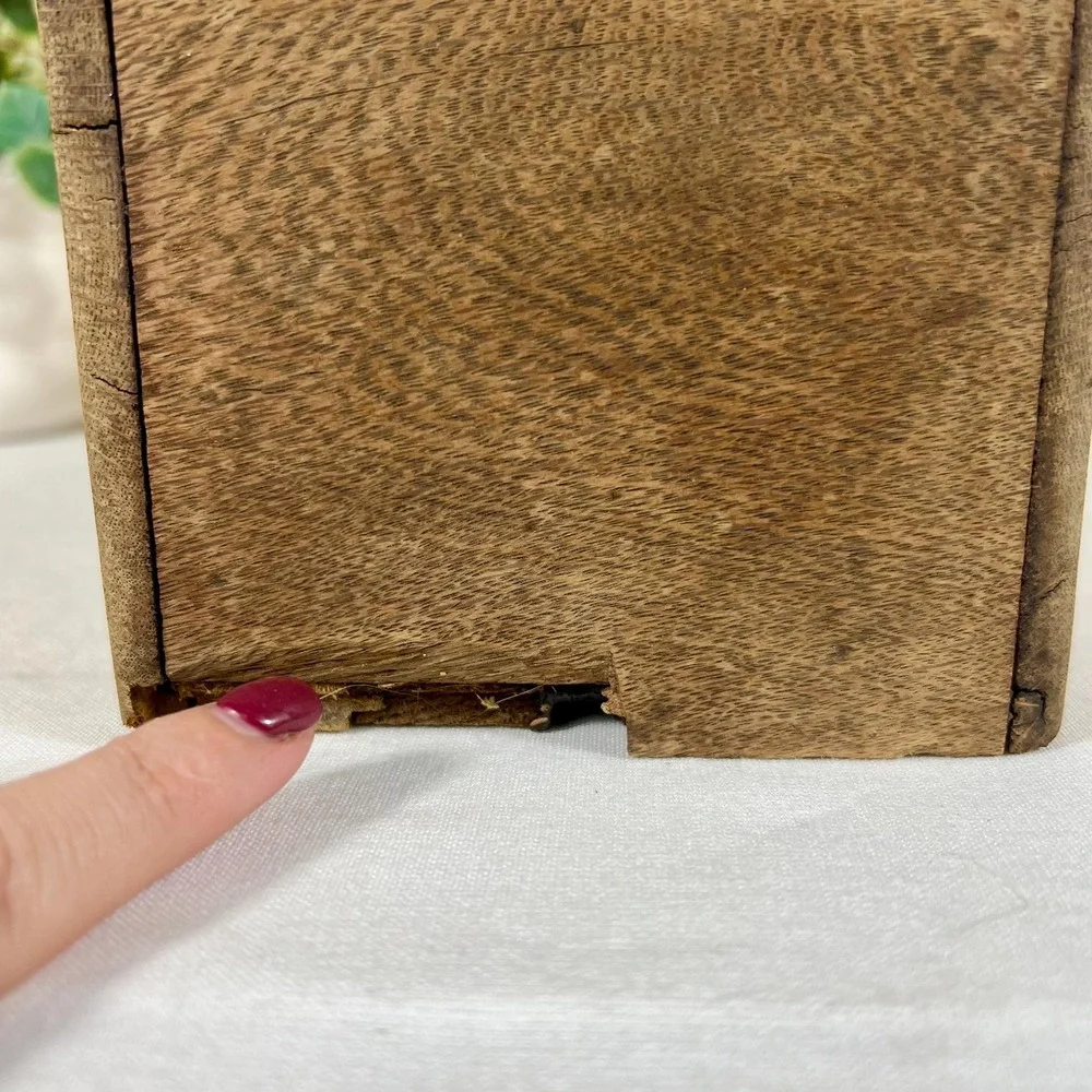 Old Antique Wooden Sewing Machine Drawer | Trinket Box | Recipe Box